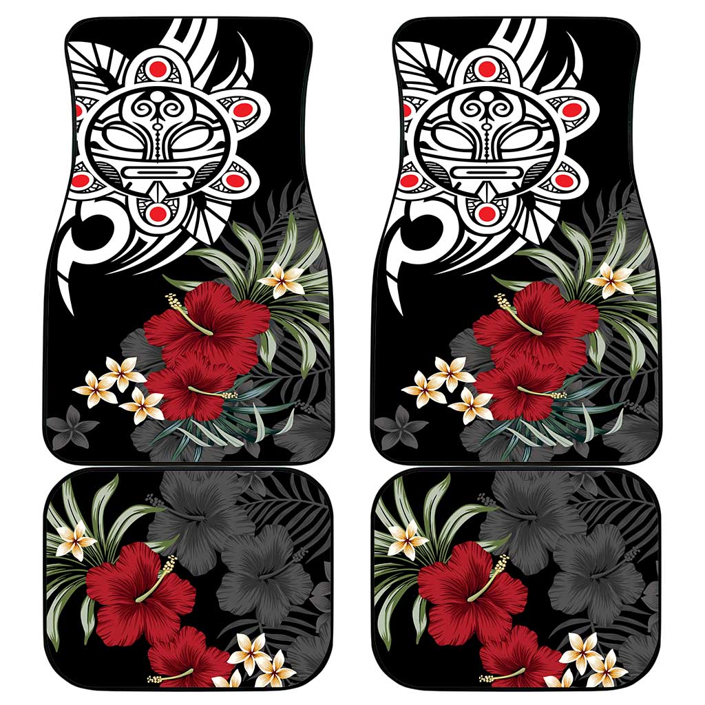 Taino Sun Tribal Car Mats Tropical Hibiscus - Wonder Print Shop