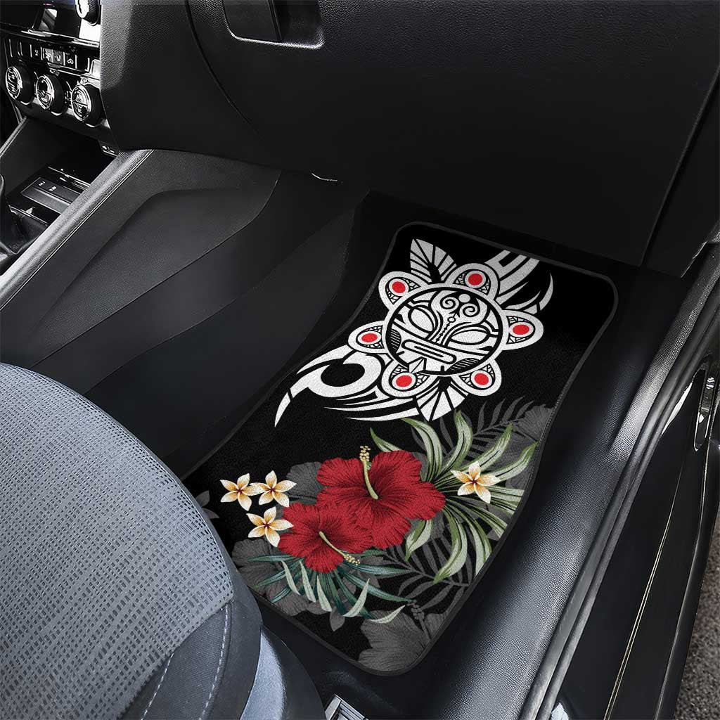 Taino Sun Tribal Car Mats Tropical Hibiscus - Wonder Print Shop