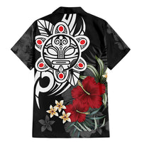 Taino Sun Tribal Family Matching Mermaid Dress and Hawaiian Shirt Tropical Hibiscus - Wonder Print Shop