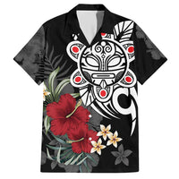 Taino Sun Tribal Family Matching Short Sleeve Bodycon Dress and Hawaiian Shirt Tropical Hibiscus - Wonder Print Shop