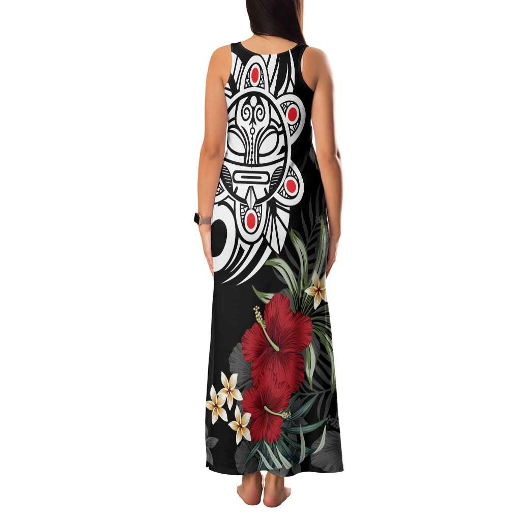 Taino Sun Tribal Family Matching Tank Maxi Dress and Hawaiian Shirt Tropical Hibiscus - Wonder Print Shop