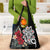 Taino Sun Tribal Grocery Bag Tropical Hibiscus