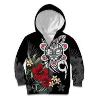 Taino Sun Tribal Kid Hoodie Tropical Hibiscus - Wonder Print Shop