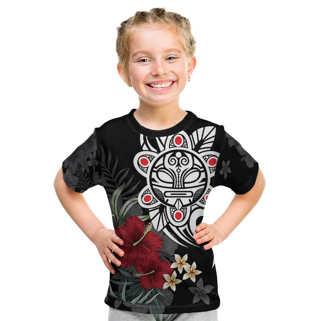 Taino Sun Tribal Kid T Shirt Tropical Hibiscus - Wonder Print Shop