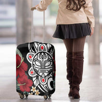 Taino Sun Tribal Luggage Cover Tropical Hibiscus - Wonder Print Shop
