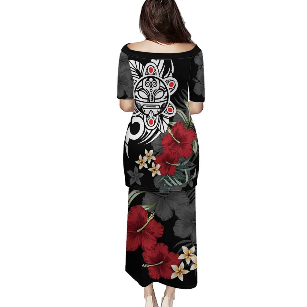 Taino Sun Tribal Puletasi Tropical Hibiscus - Wonder Print Shop