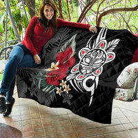 Taino Sun Tribal Quilt Tropical Hibiscus - Wonder Print Shop