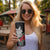 Taino Sun Tribal Skinny Tumbler Tropical Hibiscus - Wonder Print Shop