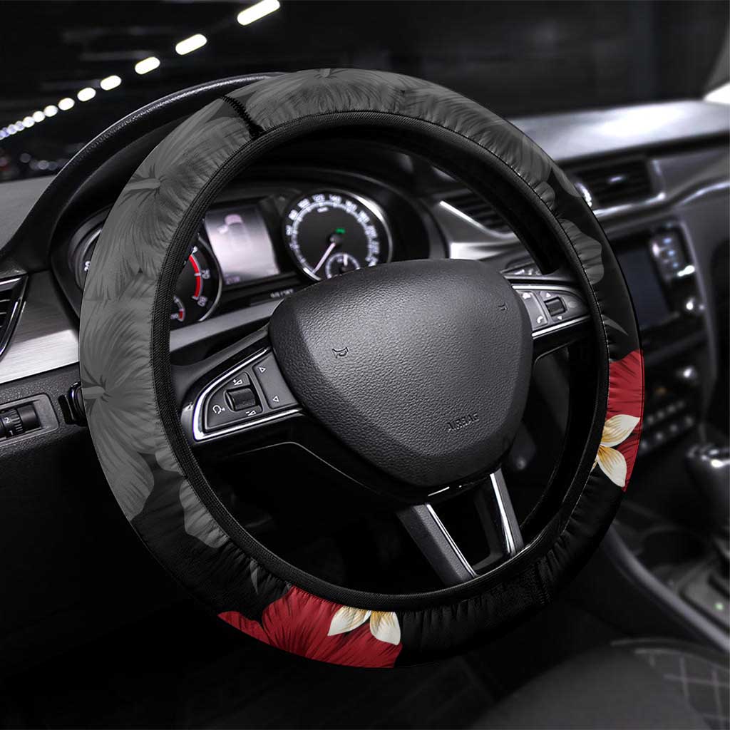 Taino Sun Tribal Steering Wheel Cover Tropical Hibiscus - Wonder Print Shop