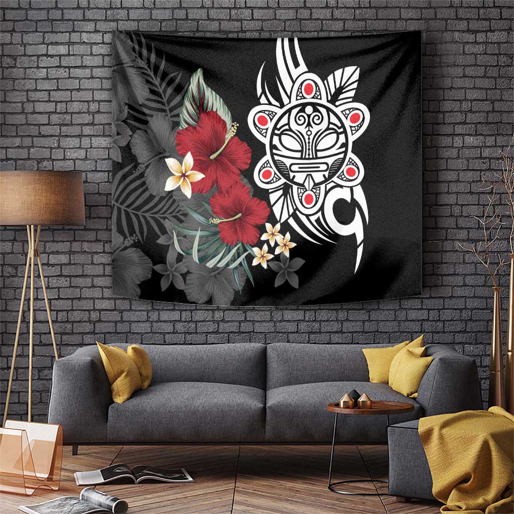 Taino Sun Tribal Tapestry Tropical Hibiscus - Wonder Print Shop