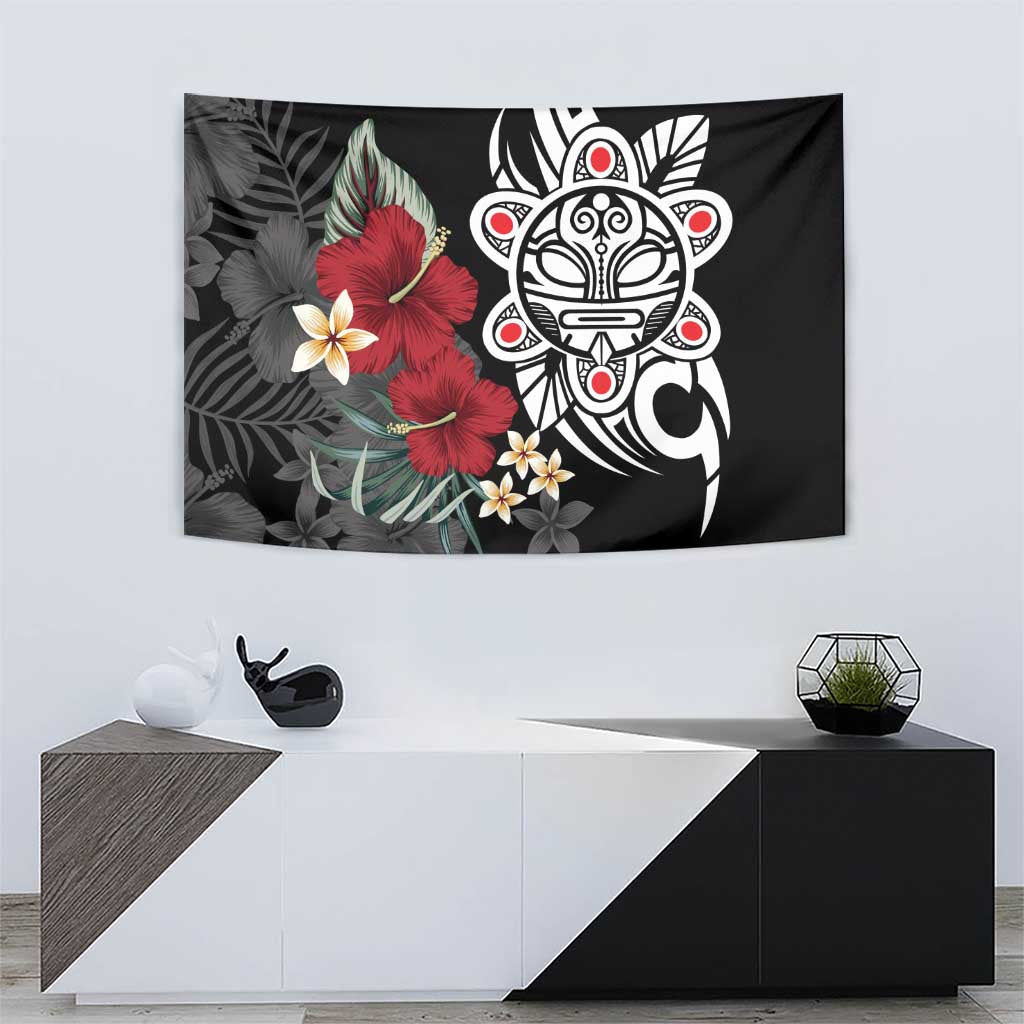 Taino Sun Tribal Tapestry Tropical Hibiscus - Wonder Print Shop
