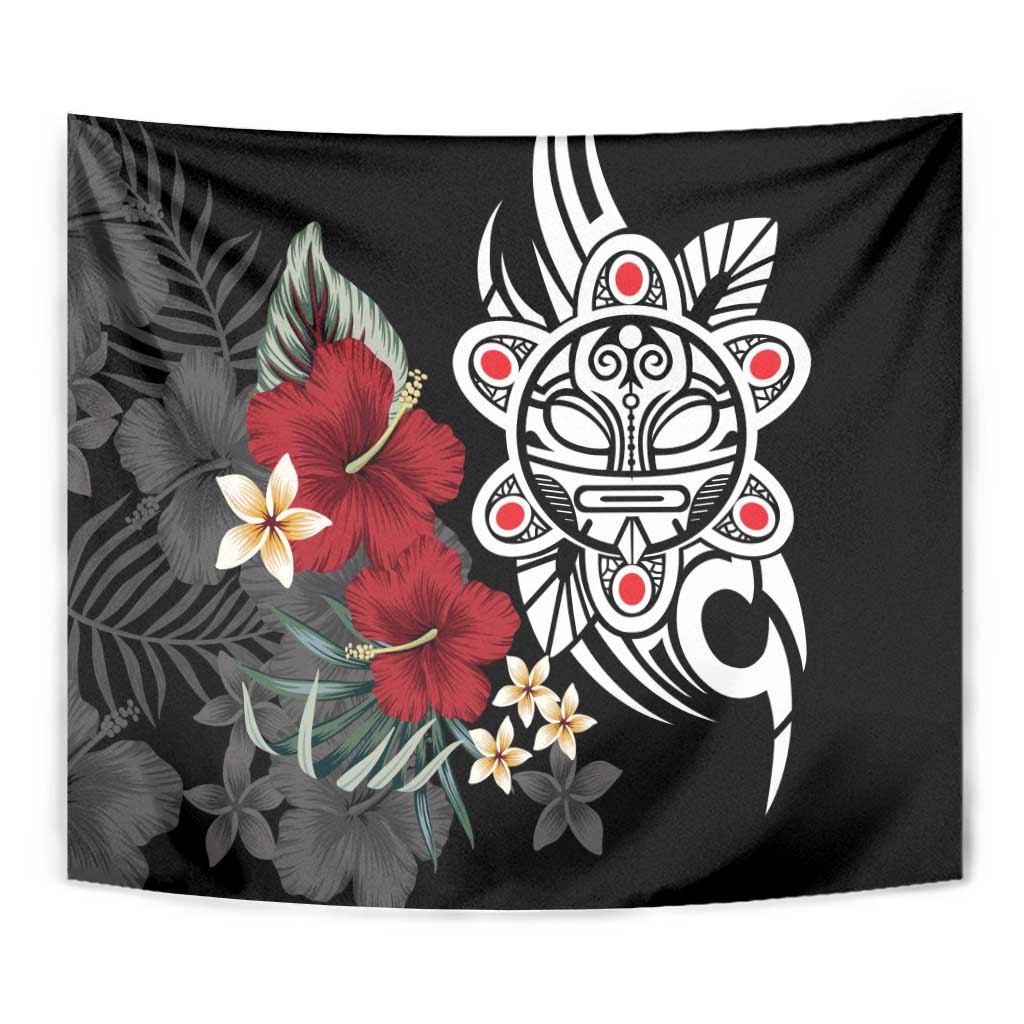 Taino Sun Tribal Tapestry Tropical Hibiscus - Wonder Print Shop