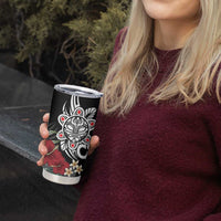 Taino Sun Tribal Tumbler Cup Tropical Hibiscus - Wonder Print Shop