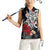 Taino Sun Tribal Women Sleeveless Polo Shirt Tropical Hibiscus - Wonder Print Shop