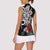Taino Sun Tribal Women Sleeveless Polo Shirt Tropical Hibiscus - Wonder Print Shop