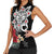 Taino Sun Tribal Women Sleeveless Polo Shirt Tropical Hibiscus - Wonder Print Shop