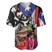 Boricua Taino Coqui Tropical Baseball Jersey Puerto Rico Grunge Flag - Wonder Print Shop