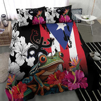 Boricua Taino Coqui Tropical Bedding Set Puerto Rico Grunge Flag - Wonder Print Shop