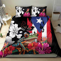 Boricua Taino Coqui Tropical Bedding Set Puerto Rico Grunge Flag - Wonder Print Shop