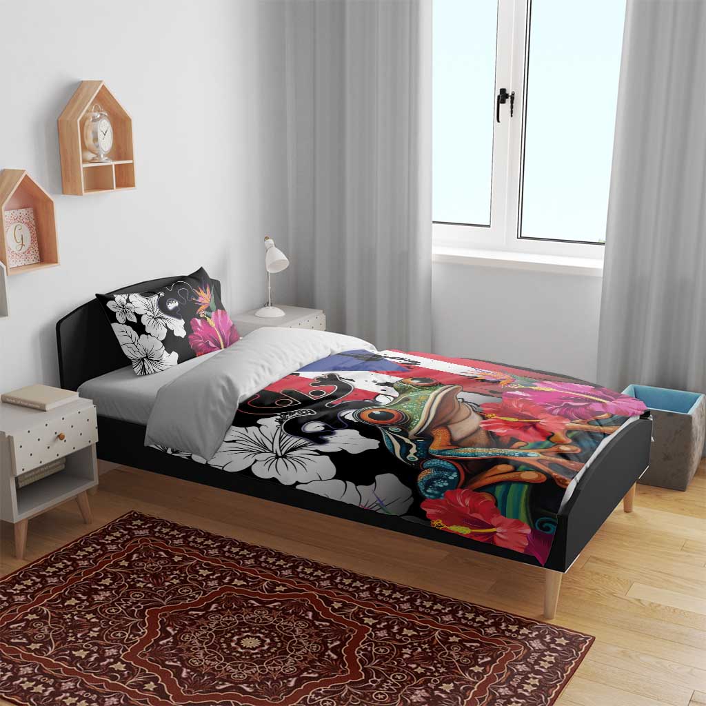 Boricua Taino Coqui Tropical Bedding Set Puerto Rico Grunge Flag - Wonder Print Shop