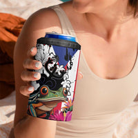 Boricua Taino Coqui Tropical 4 in 1 Can Cooler Tumbler Puerto Rico Grunge Flag - Wonder Print Shop