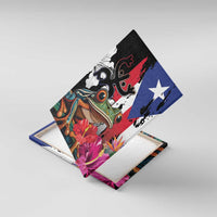 Boricua Taino Coqui Tropical Canvas Wall Art Puerto Rico Grunge Flag - Wonder Print Shop