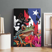 Boricua Taino Coqui Tropical Canvas Wall Art Puerto Rico Grunge Flag - Wonder Print Shop
