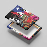 Boricua Taino Coqui Tropical Canvas Wall Art Puerto Rico Grunge Flag - Wonder Print Shop