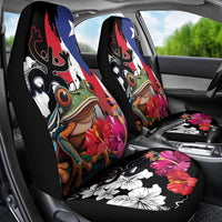 Boricua Taino Coqui Tropical Car Seat Cover Puerto Rico Grunge Flag - Wonder Print Shop