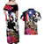 Boricua Taino Coqui Tropical Couples Matching Off Shoulder Maxi Dress and Hawaiian Shirt Puerto Rico Grunge Flag - Wonder Print Shop