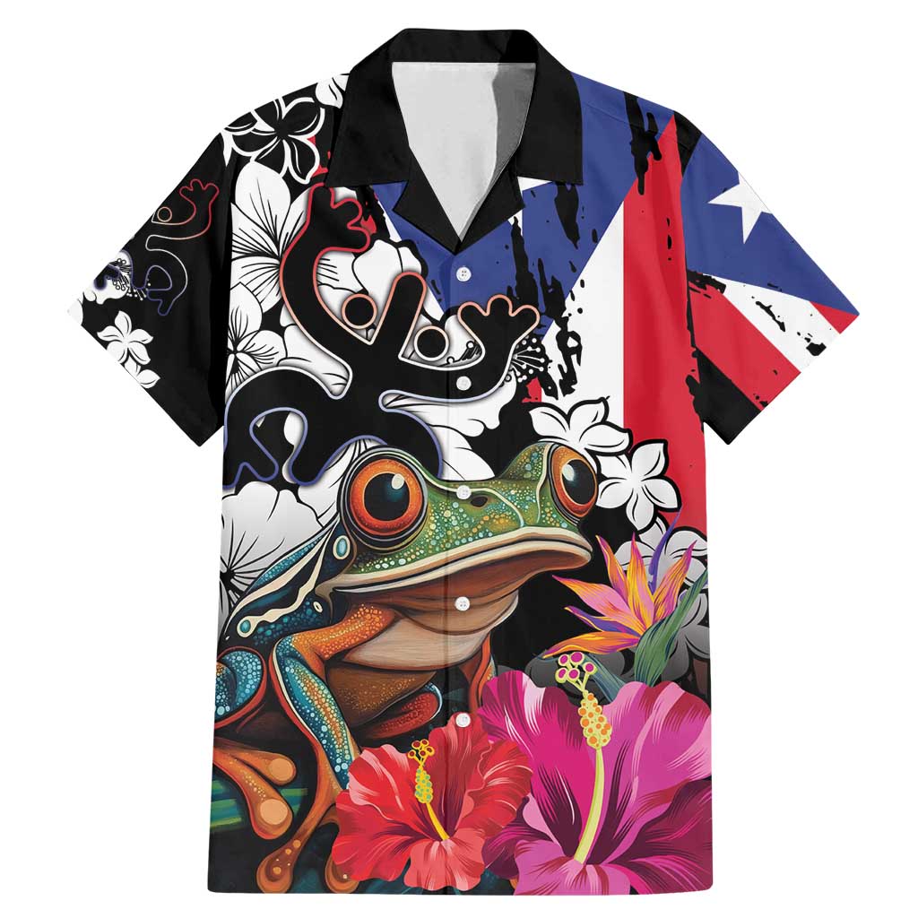 Boricua Taino Coqui Tropical Family Matching Mermaid Dress and Hawaiian Shirt Puerto Rico Grunge Flag - Wonder Print Shop