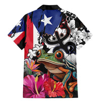 Boricua Taino Coqui Tropical Family Matching Mermaid Dress and Hawaiian Shirt Puerto Rico Grunge Flag - Wonder Print Shop