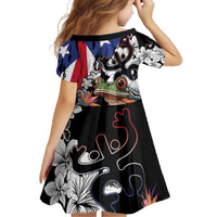 Boricua Taino Coqui Tropical Family Matching Off The Shoulder Long Sleeve Dress and Hawaiian Shirt Puerto Rico Grunge Flag - Wonder Print Shop