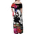 Boricua Taino Coqui Tropical Family Matching Off Shoulder Maxi Dress and Hawaiian Shirt Puerto Rico Grunge Flag - Wonder Print Shop