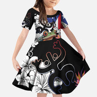 Boricua Taino Coqui Tropical Family Matching Puletasi and Hawaiian Shirt Puerto Rico Grunge Flag - Wonder Print Shop