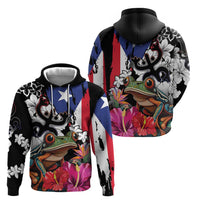 Boricua Taino Coqui Tropical Hoodie Puerto Rico Grunge Flag - Wonder Print Shop