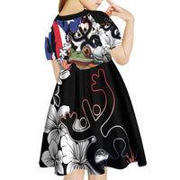 Boricua Taino Coqui Tropical Kid Short Sleeve Dress Puerto Rico Grunge Flag - Wonder Print Shop