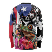 Boricua Taino Coqui Tropical Long Sleeve Shirt Puerto Rico Grunge Flag - Wonder Print Shop