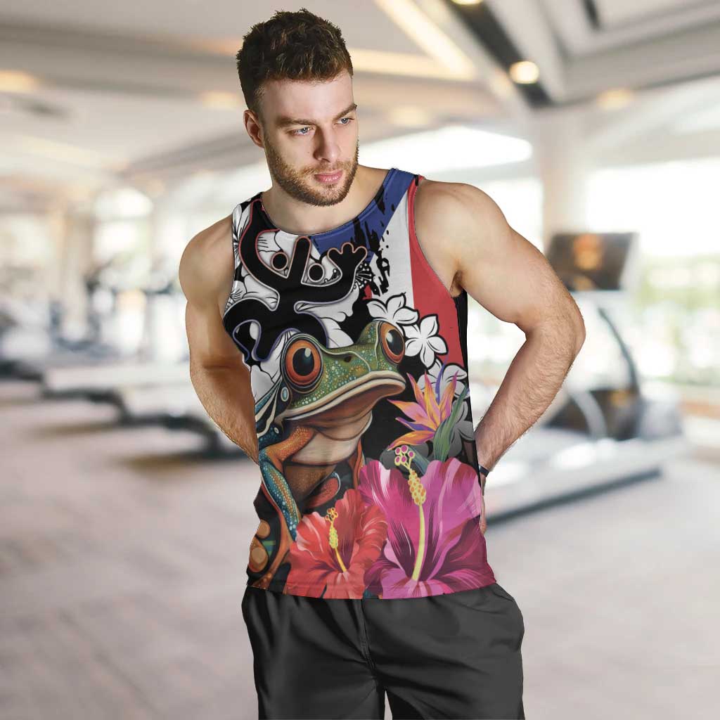 Boricua Taino Coqui Tropical Men Tank Top Puerto Rico Grunge Flag - Wonder Print Shop