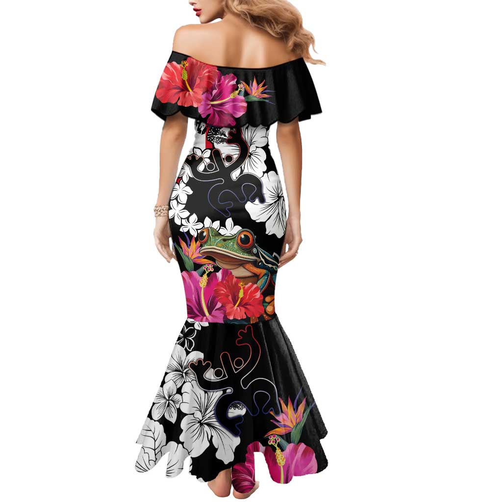 Boricua Taino Coqui Tropical Mermaid Dress Puerto Rico Grunge Flag - Wonder Print Shop