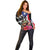 Boricua Taino Coqui Tropical Off Shoulder Sweater Puerto Rico Grunge Flag - Wonder Print Shop