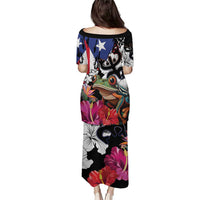 Boricua Taino Coqui Tropical Puletasi Puerto Rico Grunge Flag - Wonder Print Shop