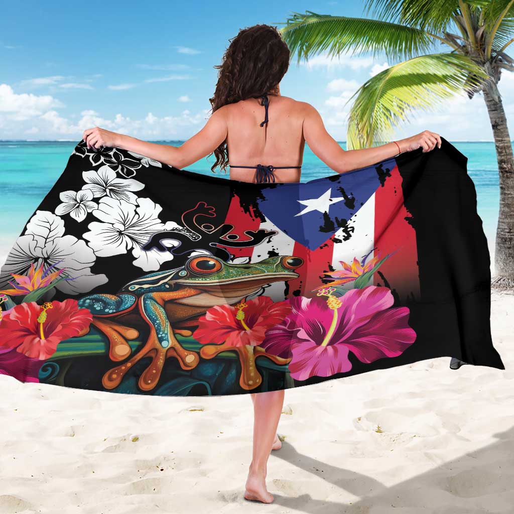 Boricua Taino Coqui Tropical Sarong Puerto Rico Grunge Flag - Wonder Print Shop