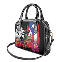 Boricua Taino Coqui Tropical Shoulder Handbag Puerto Rico Grunge Flag