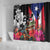 Boricua Taino Coqui Tropical Shower Curtain Puerto Rico Grunge Flag