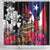 Boricua Taino Coqui Tropical Shower Curtain Puerto Rico Grunge Flag