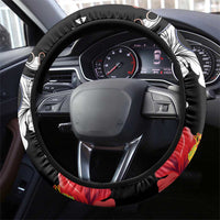 Boricua Taino Coqui Tropical Steering Wheel Cover Puerto Rico Grunge Flag - Wonder Print Shop