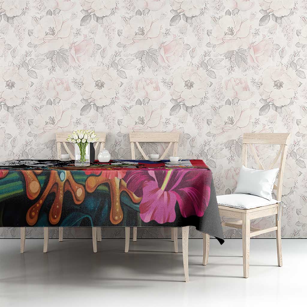 Boricua Taino Coqui Tropical Tablecloth Puerto Rico Grunge Flag - Wonder Print Shop