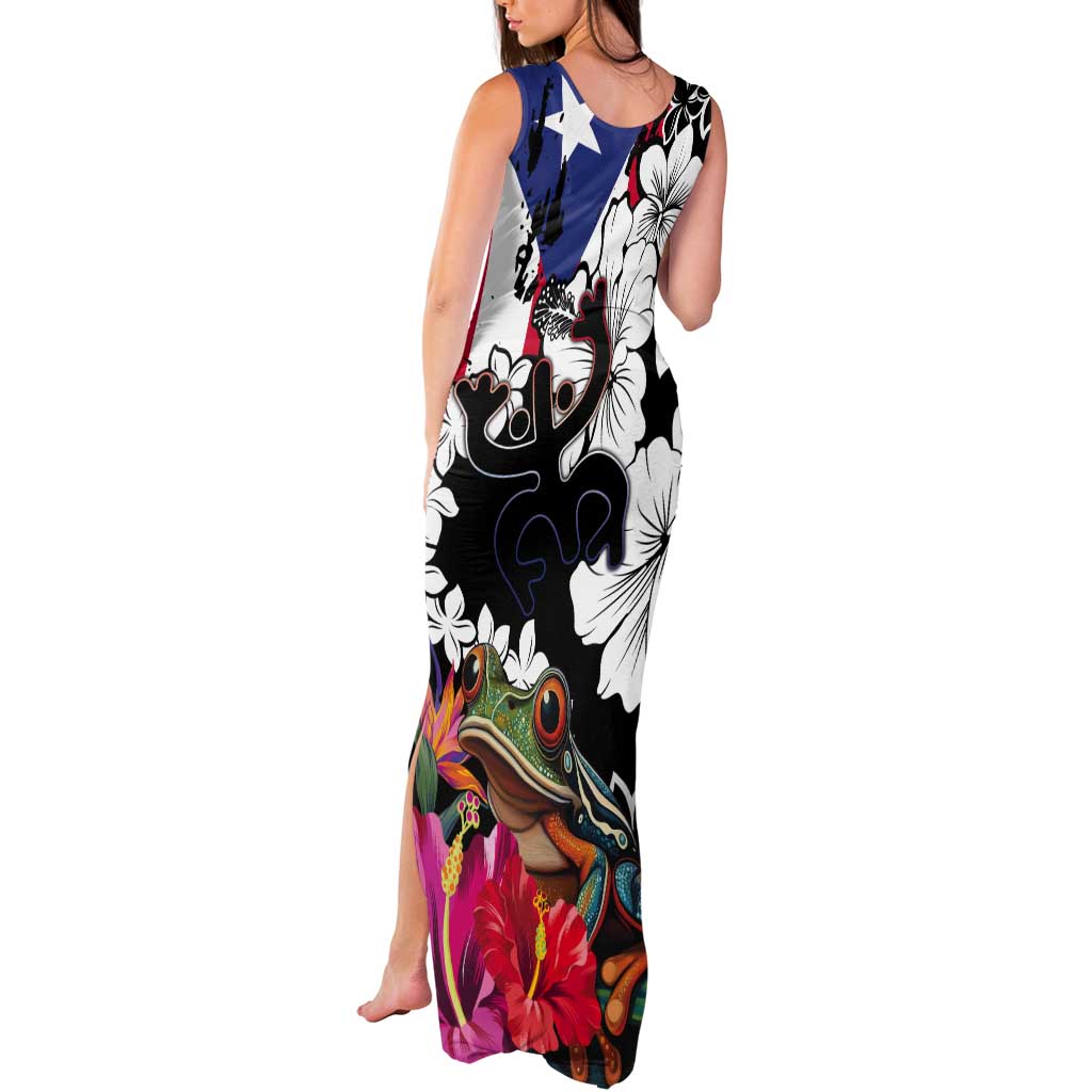 Boricua Taino Coqui Tropical Tank Maxi Dress Puerto Rico Grunge Flag - Wonder Print Shop