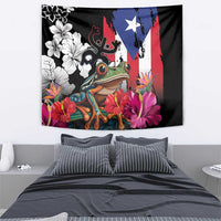 Boricua Taino Coqui Tropical Tapestry Puerto Rico Grunge Flag - Wonder Print Shop